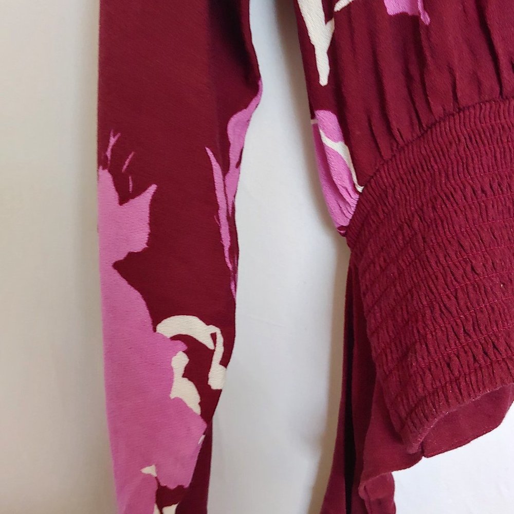 Free People Say you Love Me high neck keyhole in front & open back with sash  XS - Picture 9 of 14